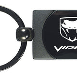 Dodge Viper (Fangs) Two-Tone Rectangular Key Chain Fob - Gun Metal - Official Licensed