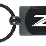 Nissan Z (New) Two-Tone Rectangular Key Chain Fob - Gun Metal - Official Licensed