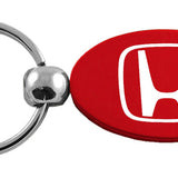 Honda (H Only) Oval Key Chain Fob - Red - Official Licensed
