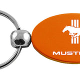 Ford Mustang Tri-Bar Oval Key Chain Fob - Official Licensed