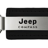 Jeep Compass Leather Key Chain Fob - Black - Official Licensed