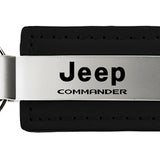 Jeep Commander Leather Key Chain Fob - Black - Official Licensed