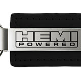 Mopar Hemi Powered Leather Key Chain Fob - Black - Official Licensed