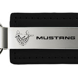 Ford Mustang 45th Anniversary Leather Key Chain Fob - Black - Official Licensed