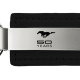 Ford Mustang 50 Years Leather Key Chain Fob - Black - Official Licensed