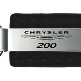 Chrysler 200 Carbon Fiber Leather Key Chain Fob - Black - Official Licensed