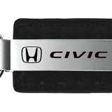 Honda Civic Carbon Fiber Leather Key Chain Fob - Official Licensed