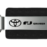 Toyota FJ Cruiser Carbon Fiber Leather Key Chain Fob - Official Licensed