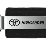 Toyota Highlander Carbon Fiber Leather Key Chain Fob - Official Licensed