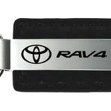 Toyota RAV4 Carbon Fiber Leather Key Chain Fob - Official Licensed