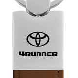Toyota 4Runner Duo Leather / Chrome Key Chain Fob - Black - Official Licensed