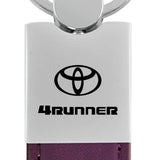 Toyota 4Runner Duo Leather / Chrome Key Chain Fob - Black - Official Licensed