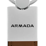 Nissan Armada Duo Leather / Chrome Key Chain Fob - Official Licensed