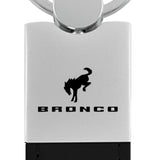 Ford Bronco 2020 Duo Leather / Chrome Key Chain Fob - Official Licensed