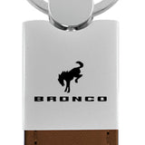 Ford Bronco 2020 Duo Leather / Chrome Key Chain Fob - Official Licensed