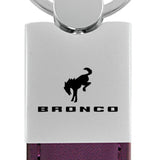 Ford Bronco 2020 Duo Leather / Chrome Key Chain Fob - Official Licensed