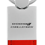 Dodge Challenger Duo Leather / Chrome Key Chain Fob - Official Licensed