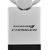 Dodge Charger Duo Leather / Chrome Key Chain Fob - Official Licensed