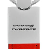 Dodge Charger Duo Leather / Chrome Key Chain Fob - Official Licensed