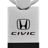Honda Civic Duo Leather / Chrome Key Chain Fob - Official Licensed