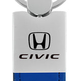 Honda Civic Duo Leather / Chrome Key Chain Fob - Official Licensed