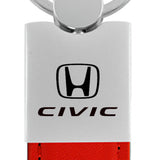 Honda Civic Duo Leather / Chrome Key Chain Fob - Official Licensed