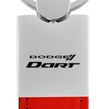 Dodge Dart Duo Leather / Chrome Key Chain Fob - Official Licensed