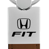Honda Fit Duo Leather / Chrome Key Chain Fob - Official Licensed