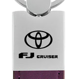 Toyota FJ Cruiser Duo Leather / Chrome Key Chain Fob - Official Licensed