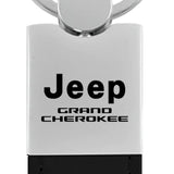 Jeep Grand Cherokee Duo Leather / Chrome Key Chain Fob - Official Licensed