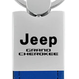 Jeep Grand Cherokee Duo Leather / Chrome Key Chain Fob - Official Licensed