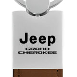 Jeep Grand Cherokee Duo Leather / Chrome Key Chain Fob - Official Licensed