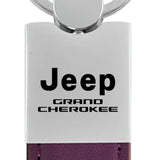 Jeep Grand Cherokee Duo Leather / Chrome Key Chain Fob - Official Licensed