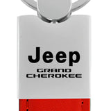 Jeep Grand Cherokee Duo Leather / Chrome Key Chain Fob - Official Licensed