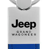 Jeep Grand Wagoneer Duo Leather / Chrome Key Chain Fob - Official Licensed