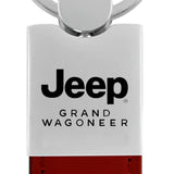 Jeep Grand Wagoneer Duo Leather / Chrome Key Chain Fob - Official Licensed