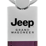 Jeep Grand Wagoneer Duo Leather / Chrome Key Chain Fob - Official Licensed