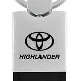 Toyota Highlander Duo Leather / Chrome Key Chain Fob - Official Licensed