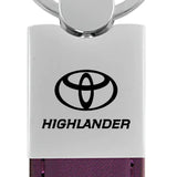 Toyota Highlander Duo Leather / Chrome Key Chain Fob - Official Licensed