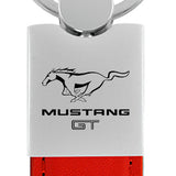 Ford Mustang GT Duo Leather / Chrome Key Chain Fob - Official Licensed