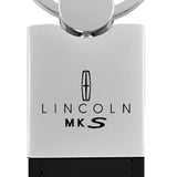 Lincoln MKS Duo Leather / Chrome Key Chain Fob - Official Licensed