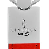 Lincoln MKS Duo Leather / Chrome Key Chain Fob - Official Licensed