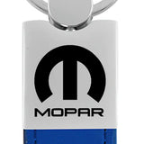 Mopar Duo Leather / Chrome Key Chain Fob - Official Licensed