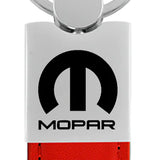 Mopar Duo Leather / Chrome Key Chain Fob - Official Licensed