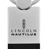 Lincoln Nautilus Duo Leather / Chrome Key Chain Fob - Official Licensed