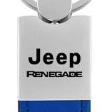 Jeep Renegade Duo Leather / Chrome Key Chain Fob - Official Licensed