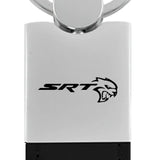 Dodge SRT Hellcat Duo Leather / Chrome Key Chain Fob - Official Licensed