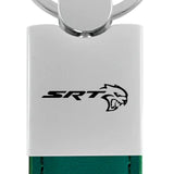 Dodge SRT Hellcat Duo Leather / Chrome Key Chain Fob - Official Licensed
