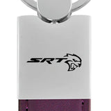 Dodge SRT Hellcat Duo Leather / Chrome Key Chain Fob - Official Licensed