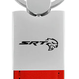 Dodge SRT Hellcat Duo Leather / Chrome Key Chain Fob - Official Licensed